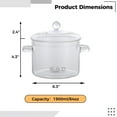thumbnail image 7 of Cookware Glass Stovetop Pot with Lid, Pasta 64oz High Borosilicate Glass Saucepan, Resilient Heat Resistant Coffee Tea Milk Cooking Pot, Noodle Soup Cookware Transparent with Cover, 7 of 7