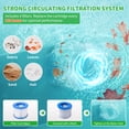 thumbnail image 3 of FICISOG Inflatable Hot Tub for 4 Person, Portable Blow Up Hot Tubs with 120 Bubble Jets, Square 60" W x 25" H Outdoor Inflatable Hot Tubs Spa - Coffee, 3 of 9