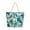 Mint, variant on Paris Eiffel Tower Music Notes Floral Print Canvas Tote Shoulder Bag Handbag