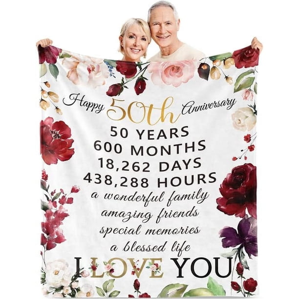 LHSHID 25th Anniversary Blanket Gifts Gift for 25th Wedding Anniversary 25 Years of Marriage Gift for Ruby Wedding Anniversary for Couple Yess Wife Husband Dad Mom Back Throw Blanket 50x60in