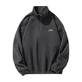 thumbnail image 2 of Maoxin Men's Jacket Men's Vintage Warm Solid Color Half Zipper Pocket Long Sleeved Casual Jacket Gray M, 2 of 5