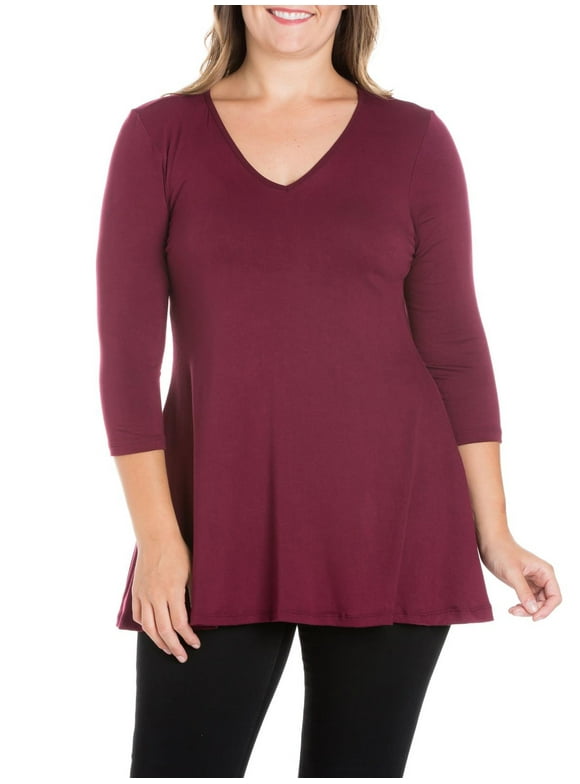 Womens Three Quarter Sleeve Tops