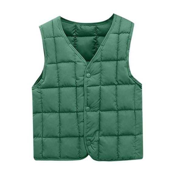 Mercatoo Boys Girls Down Puffer Vest,Kids Fall Winter Thermal Kids Sleeveless Jacket Waistcoat Unisex Solid Button Down Coat