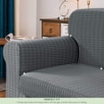 thumbnail image 4 of CHUN YI Stretch 2 Piece Houndstooth Sofa Slipcover Couch Cover,Gray,Sofa, 4 of 6