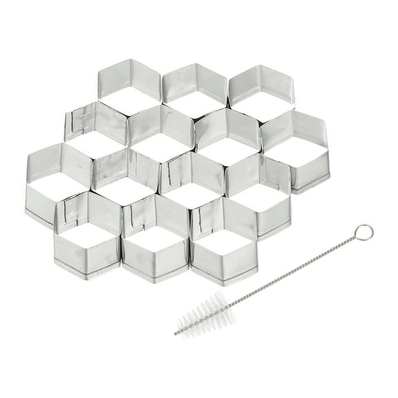 Honeycomb Cracker Cutter, Honeycomb Cookie Cutter, Home Kitchen Utensil for Fondant Making Silver