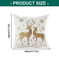thumbnail image 3 of Holiday Decoration Embroidered Reindeer Pillow Case For Living Room Bedroom, 3 of 9
