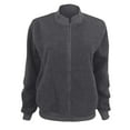 thumbnail image 5 of IWRICH Women's Sherpa Jacket Fuzzy Warm Zip up Comfy Coat Winter Outerwear with Pockets Grey L, 5 of 5