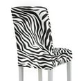 thumbnail image 2 of Xoenoiee Zebra Stripe Print Waterproof Chair Covers for Dining Room, Dining Room Chair Covers Protectors Stretch Kitchen Parson Chair Slipcovers, 1 Set, 2 of 7