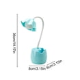 thumbnail image 3 of Led Desk Lamp with Pen Caddy Eye Protection Study Light Gooseneck Rechargeable Reading Lamp for Dorm Room Adjustable Flower Shaped Home, Blue, JKODE, 3 of 6