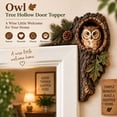 thumbnail image 4 of Diceymbol Chipmunk Tree Hollow Door Topper Woodland Animal Door Frame Decoration, Owl 2D Wooden Corner Sign with Mushrooms for Rustic Home Decor, 4 of 6