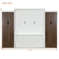 thumbnail image 2 of Harper & Bright Designs Queen Murphy Bed Wall Bed with Closet, Queen Size Cabinet Bed Folding Wall Bed with Storage Drawers and Desk for Guest Room Office, White, 2 of 13