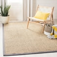 thumbnail image 3 of SAFAVIEH Natural Fiber Arbor Bordered Area Rug, Natural/Dark Gray, 11' x 15', 3 of 12