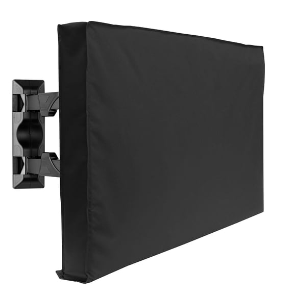 Outdoor TV Cover - 55" Model For 53" - 57" Flat Screens - Slim Fit - Weatherproof Weather Dust Resistant Television Protector - Black