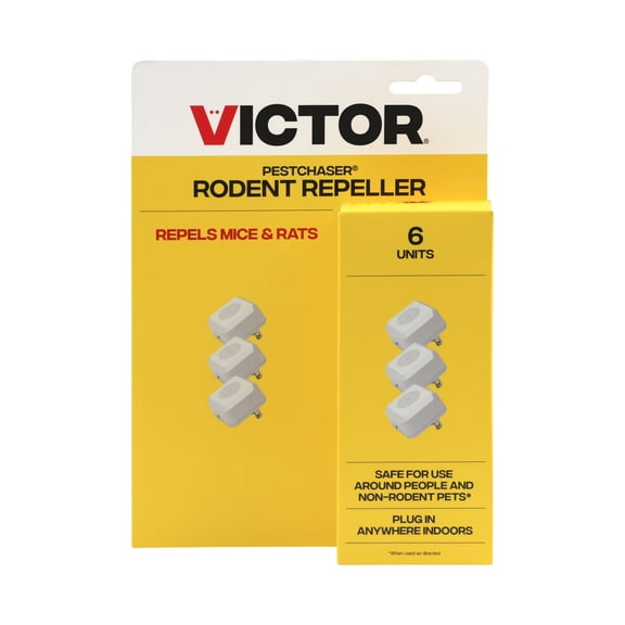 Victor Pestchaser Rodent Repellent with Nightlight - 6 Units