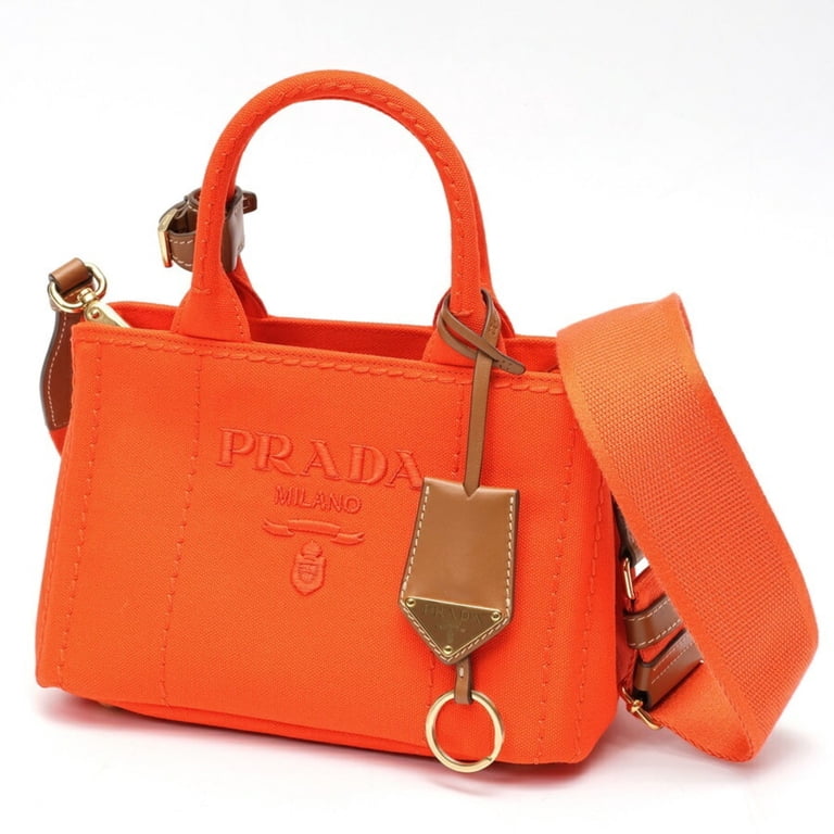 Pre-Owned PRADA Jardiniere Mini Handbag Canapa Tote Bag 1BA038