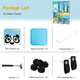 thumbnail image 5 of SYTHERS Cartoon Clothes Closet, Kids Wardrobe, Portable Cartoon DIY Modular Storage Organizer, Sturdy and Safe for Children, 12 Cubes & 2 Hanging Sections, Blue, 5 of 8