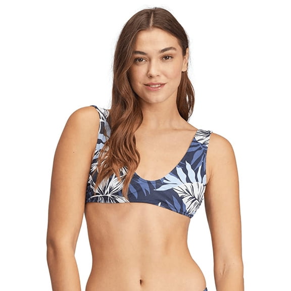 Roxy MOOD INDIGO SEASIDE TROPICS Beach Classics Bikini Swim Top, US Small