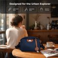 thumbnail image 2 of INSPIRE CHIC Oxford Crossbody Bag for Women Casual Everyday Shoulder  with Adjustable Strap & Zipper Closure Blue, 2 of 6