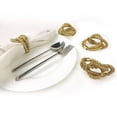thumbnail image 4 of Square Knot Napkin Ring in Gold, Set of 4, 4 of 9