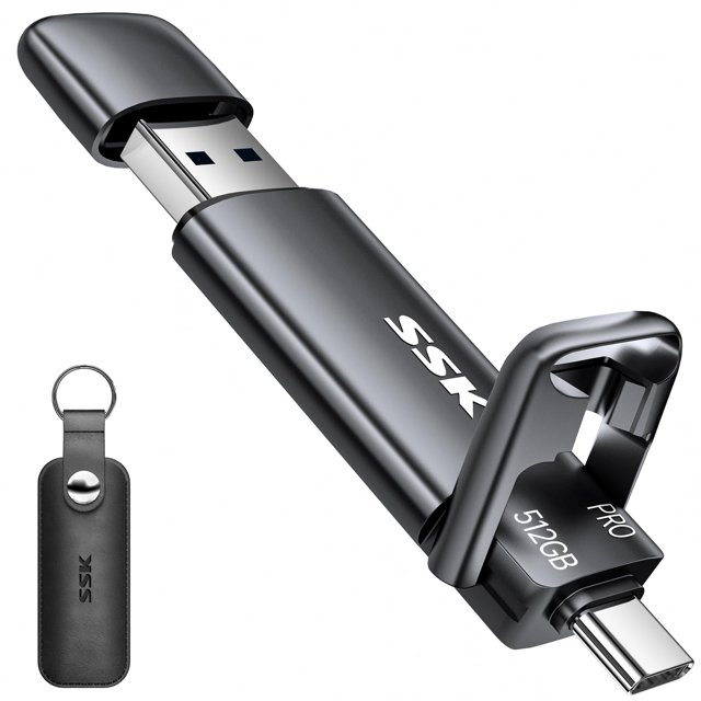 SSK SSD USB C Stick de 512 GB, 1000 MB/s, para iPhone/PS4/Android