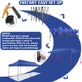 thumbnail image 6 of COBIZI 10x30 Pop Up Canopy Tent with 8 Sidewalls, Heavy Duty Waterproof UPF 50+ Commercial Instant Gazebo, Ez Setup for Party, Wedding & Trade Show, Includes Roller Bag, Dark Blue, 6 of 8