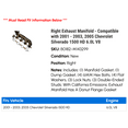thumbnail image 2 of Right Exhaust Manifold - Compatible with 2001 - 2003, 2005 Chevy Silverado 1500 HD 6.0L V8 2002, 2 of 2