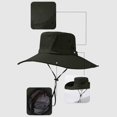 thumbnail image 3 of GSPCLAM Mens Sun Hats UPF 50+ Wide Brim Hat for Fishing Hiking, Lightweight Breathable Mesh Hat with Adjustable Chin Strap, 3 of 5