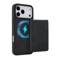 thumbnail image 2 of Leather For iPhone 17 Pro Case With  2-in-1 Pop-up Card Holder, Wallet Case For Women Men With RFID Blocking, Durable Leather Kickstand Magnetic Clasp Shockproof Phone Case,Black,For iPhone 17 Pro, 2 of 8