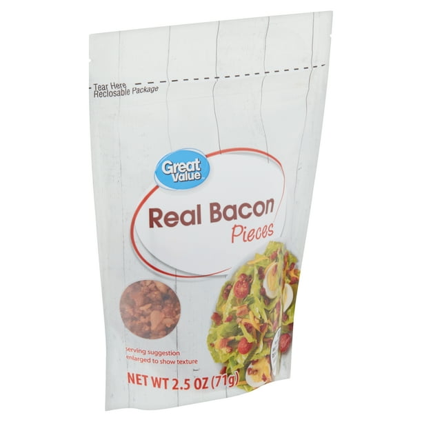 Great Value Real Bacon Pieces, 2.5 oz - Walmart.com - Walmart.com