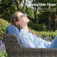 thumbnail image 4 of Bellefurn Wicker Outdoor Patio Furniture Set - 7 Piece Patio Conversation Sets with Swivel Rocker Chairs, Ottomans and Sofa for Porch Deck Garden Backyard, 4 of 10