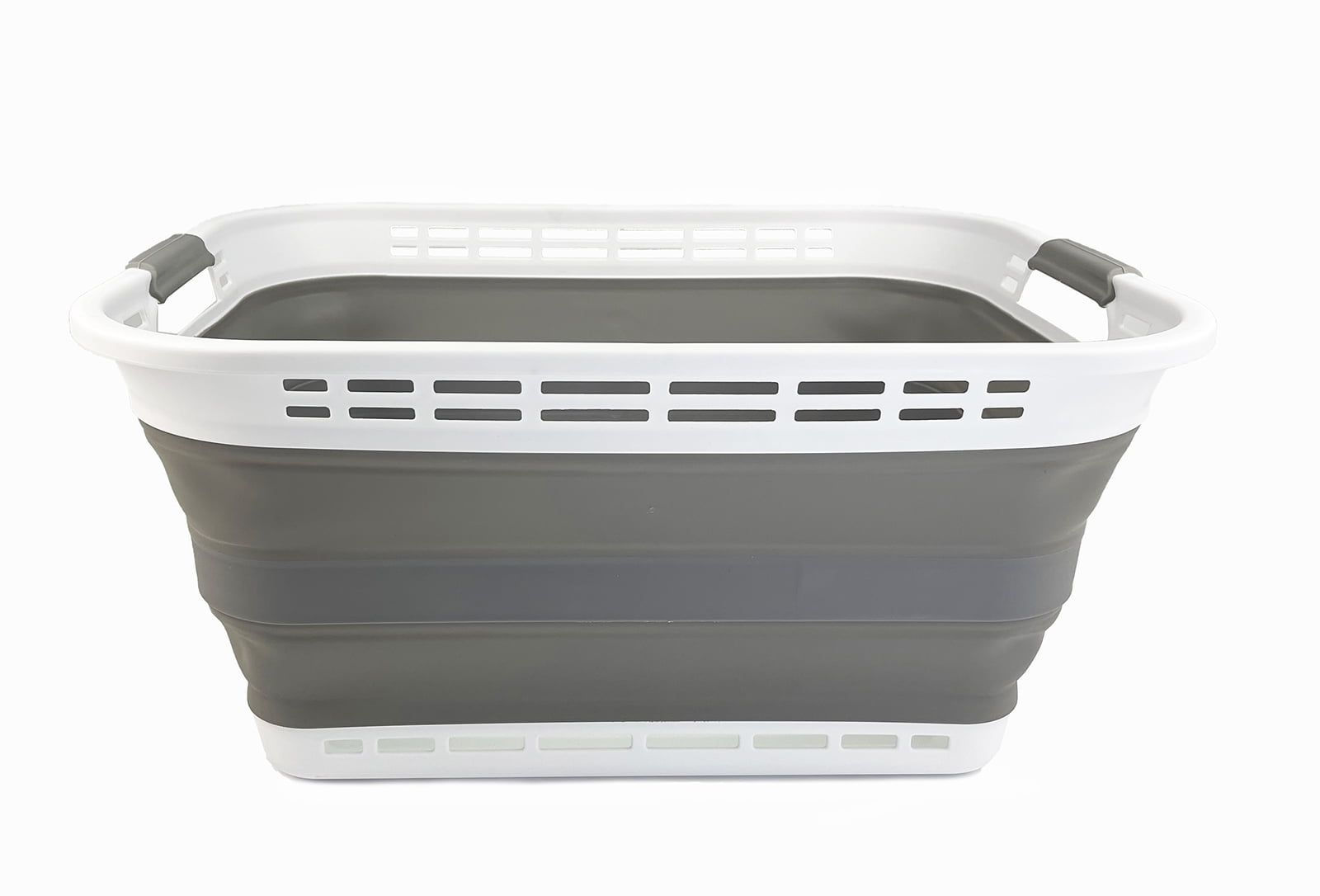 SAMMART 42L (11 gallons) Collapsible Plastic Laundry Hamper/Basket - Foldable Storage Container/Organizer - Portable Laundry Basket - Easy Storage Space Saving