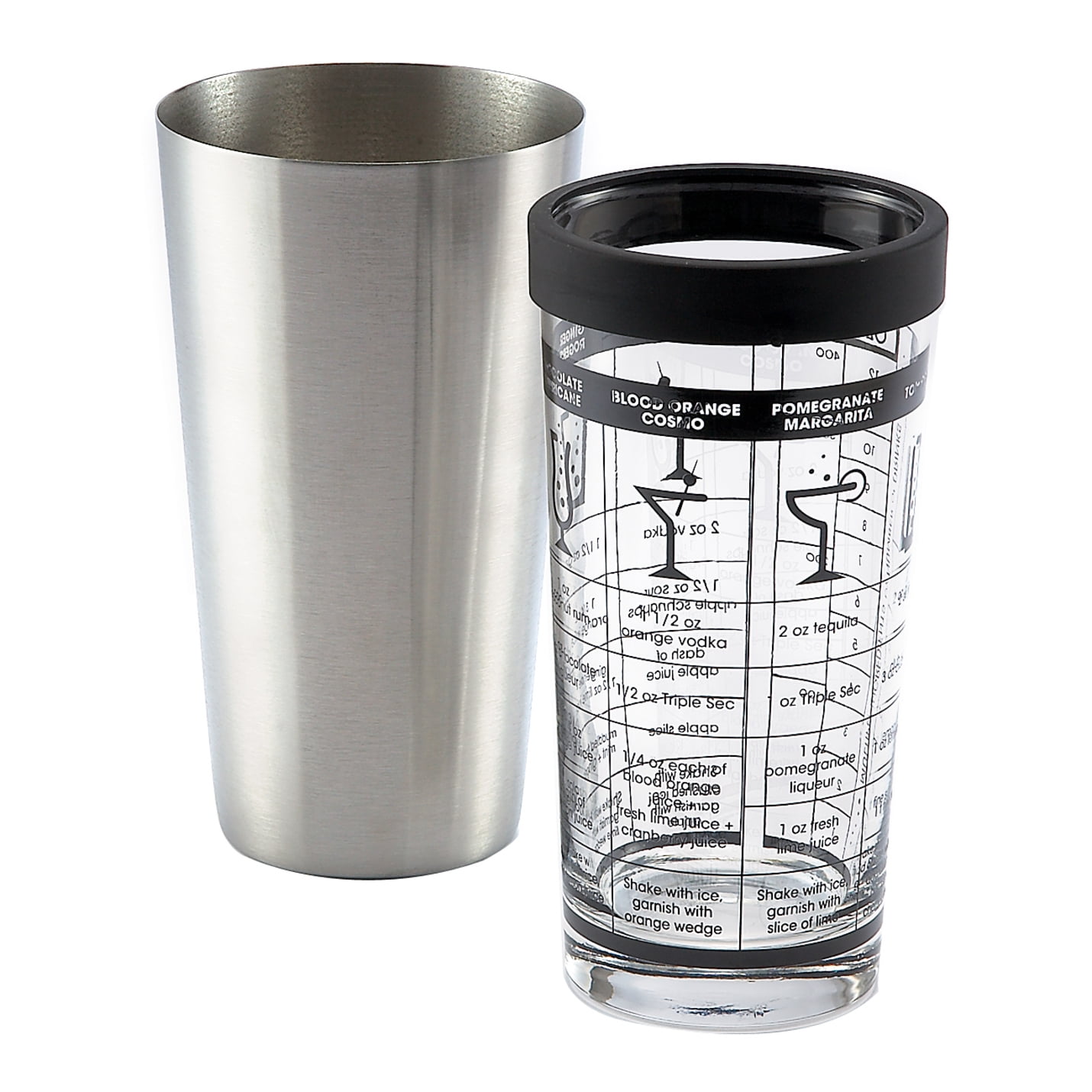 Outset Glass & StainlessSteel Boston Shaker Set