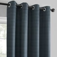 thumbnail image 4 of Exclusive Fabrics  Lounge Embossed Grommet Velvet Curtains - Room Darkening Curtain for Bedroom & Living Room (1 Panel) 50 X 108 - Deep Blue, 4 of 5
