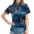 thumbnail image 4 of Lilgiuy Women Graphic T-shirt Independence Day Printed Tops Round Neck Short Sleeve Pullover Blouse, 4 of 4