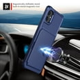 thumbnail image 3 of Allytech Rugged Case for Samsung Galaxy A05 Support Magnetic Car Mount, Premium PU Leather Flip Card Cash Holder Pocket Shockproof Anti-Fall Back Case for Samsung Galaxy A05 - Darkblue, 3 of 7