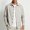 Beige, variant on Mens Lapel Long Sleeve Solid Twill Button Down Shacket Single Patch Chest Pocket Roll Cuff Outdoor Utility Shirt Jacket