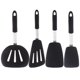 thumbnail image 1 of Utensilios de cocina Pala para carne Pala grande para freír de acero inoxidable Sartén antiadherente Pala para freír de silicona Espátula de silicona para panqueques 4 piezas, 1 of 5