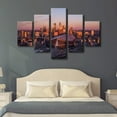 thumbnail image 4 of TISHIRON 5PCS Framed Cityscape Theme Canvas Wall Art Set,50"x24" Minneapolis Skyline Wall Canvas Art Decor, 4 of 7