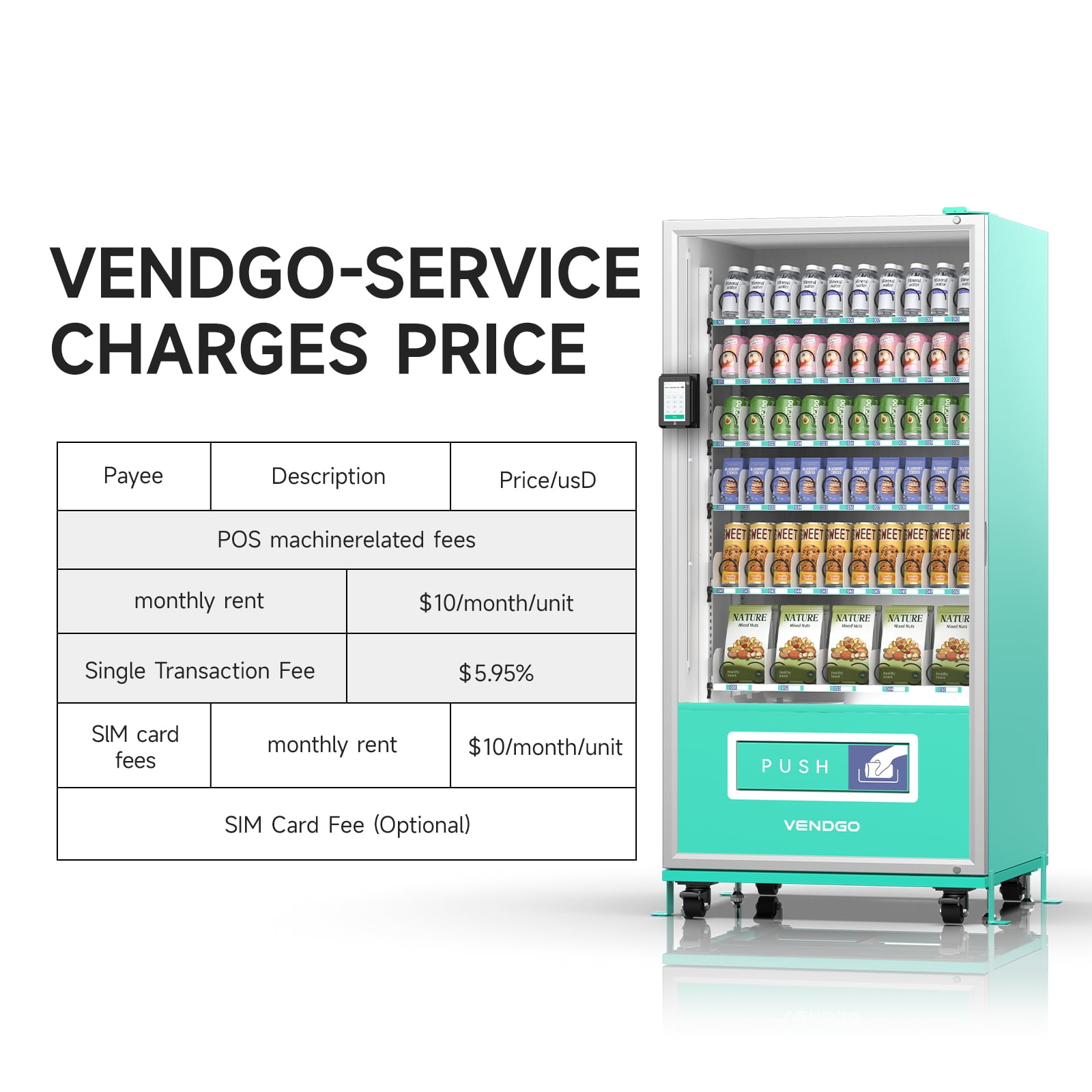Large Smart Vending Machine for Business, 60-Slot Snack and Beverage Combo Vending Machine with 15.6" Touch Screen, Refrigerated Automatic Dispenser with Credit Card Reader for Large Venue