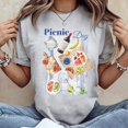 thumbnail image 2 of Picnic Day Graphic Tee, Aesthetic Cotton Crewneck Shirt T-shirt Sizes S-5XL Goldengate, 2 of 5