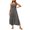 Dress-Gray, variant on Clothes under $5.00 Brilliant Summer New 2026 Women's Bohemian Spaghetti Strap Smocked Tiered Beach Sun Dresses Sleeveless Solid Maxi Dress Long Blue S
