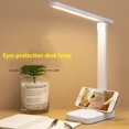 thumbnail image 2 of JM Lámpara de mesa con protección ocular, luz LED regulable táctil, para estudiantes, dormitorio, lectura, lámpara de escritorio recargable por USB, regalo especial JM, 2 of 5