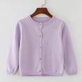 thumbnail image 2 of CAUYDY Toddler Baby Girl Boy Soild Knit Sweater Round Neck Long Sleeve Pullover Sweatshirt Coat Fall Winter Clothes(L101-Light Purple,12-18 M), 2 of 4