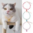 thumbnail image 3 of CBFFDC Pet Supply Pet Collar Skin Touch Pearls Colored Beads Trendy Personality Multicolor Adjustable Accessories, 3 of 7