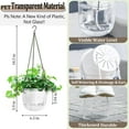 thumbnail image 6 of 6.5inch 1 Pack Self Watering Hanging Planter, Indoor Outdoor Hanging Drainage Holes Planters Flower Pot Basket, Visible Water Level, Plant Hanger Home Garden Decor, 6 of 9