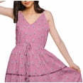 thumbnail image 5 of Moomaya Cotton Casual Sleeveless Spaghetti Strap V-Neck Long Dress For Women, 5 of 6
