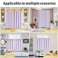 thumbnail image 6 of Purple Striped Kitchen Curtains 63 Inch Length, Modern Farmhouse Purple White Stripes Grommet Top Bedroom Living Room Curtains, Light Filtering Cafe Curtain Drapes 2 Panels Set 84''x63'', 6 of 9