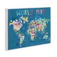 thumbnail image 4 of Stupell Industries World Map with Landmarks Education Painting Unframed Art Print Wall Art, 14 x 11, 4 of 8