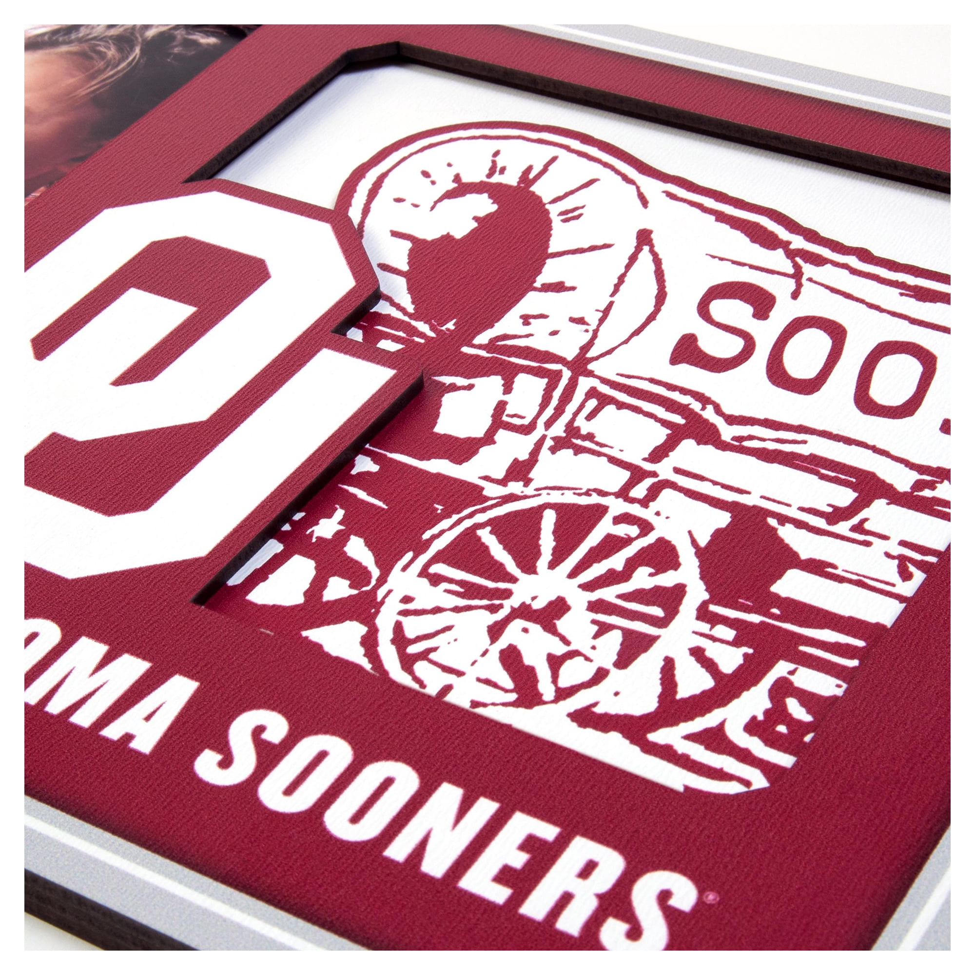 IDNA Oklahoma Sooners 3D Logo Series Picture Frame