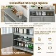 thumbnail image 6 of Costway Kitchen Buffet Server Sideboard Storage Cabinet with 2 Doors & Shelf Gray, 6 of 10